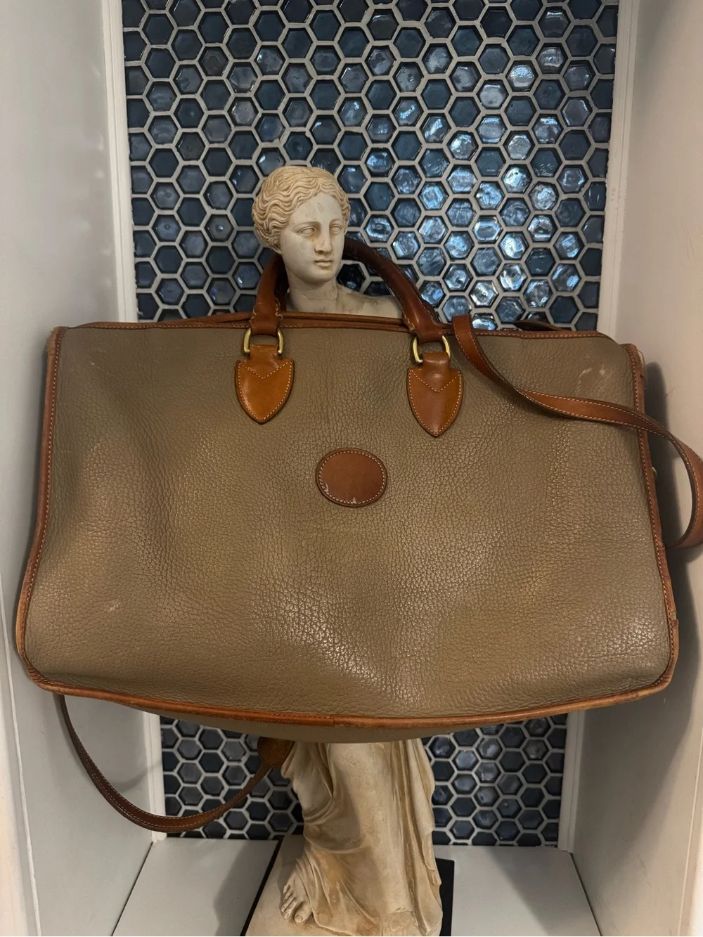 Rare Vintage Dooney & Bourke Pebbled Leather Laptop Briefcase Messenger USA Made